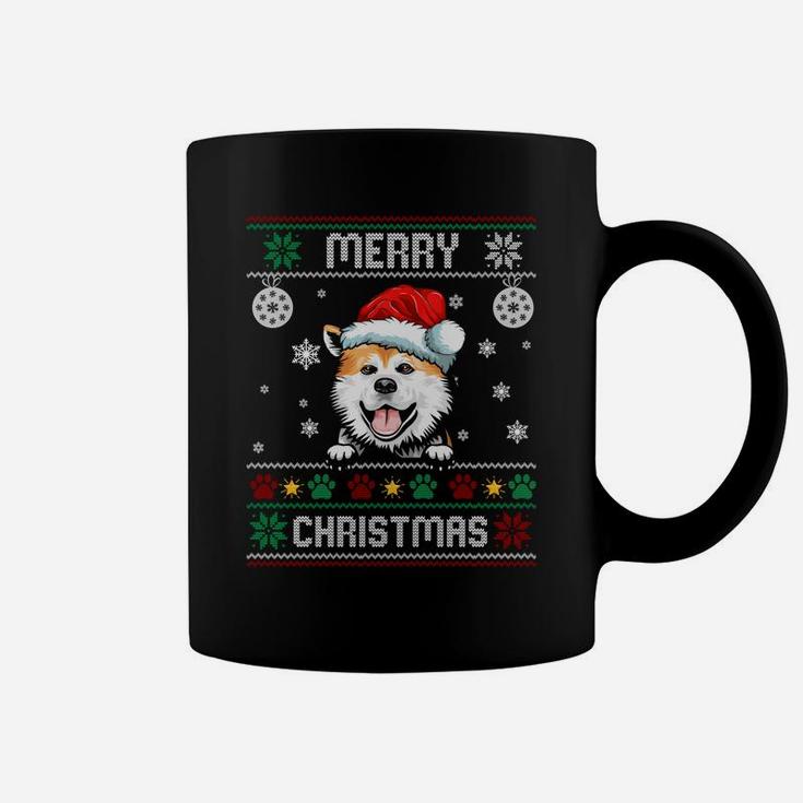 Ugly Merry Christmas Dog Akita Xmas Costume Gift Sweatshirt Coffee Mug