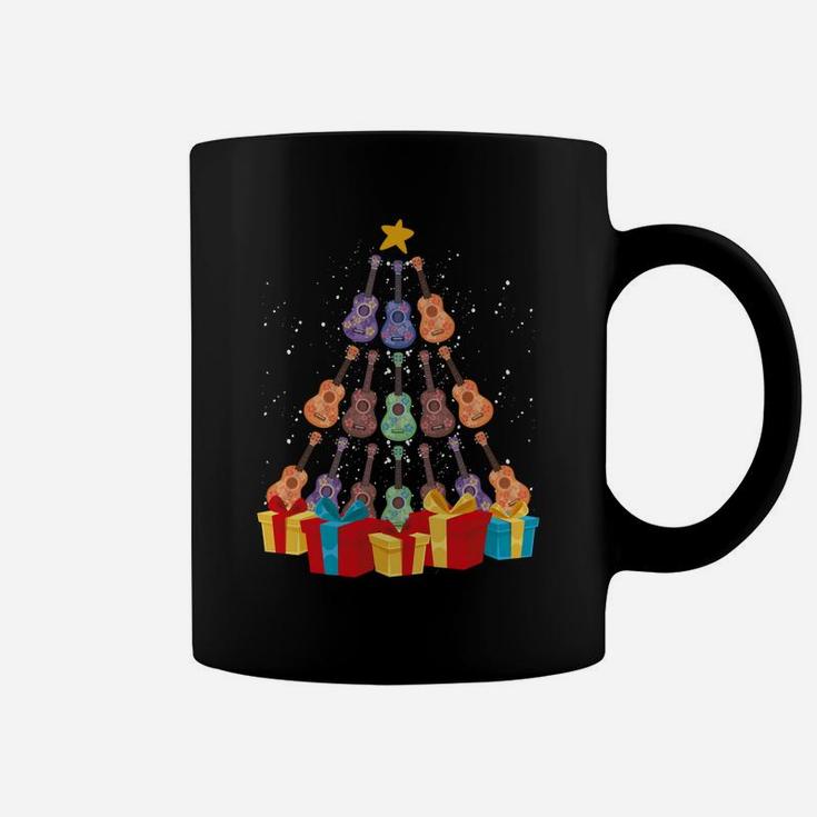 Ukulele Christmas Tree Merry Xmas Musical Instrument Gift Coffee Mug