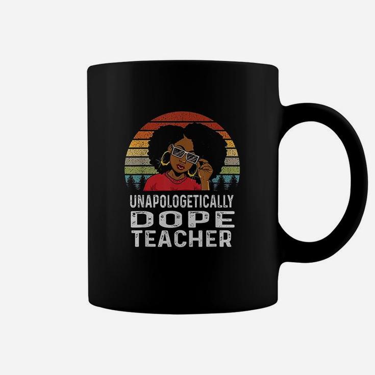 Unapologetically Teacher Afro Pride Black History Gift Coffee Mug