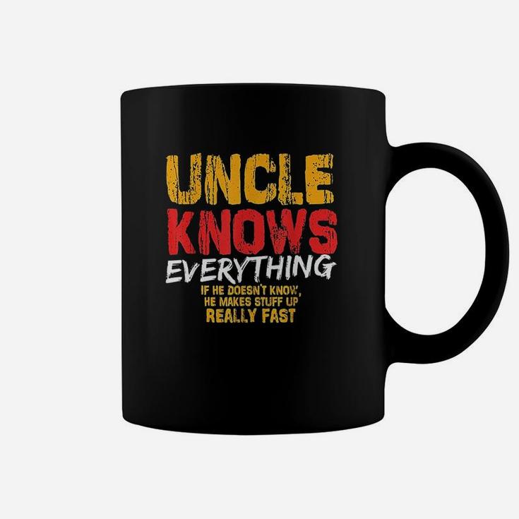 Uncle Knows Everything Funny Uncle Fathers Day Gifts Coffee Mug
