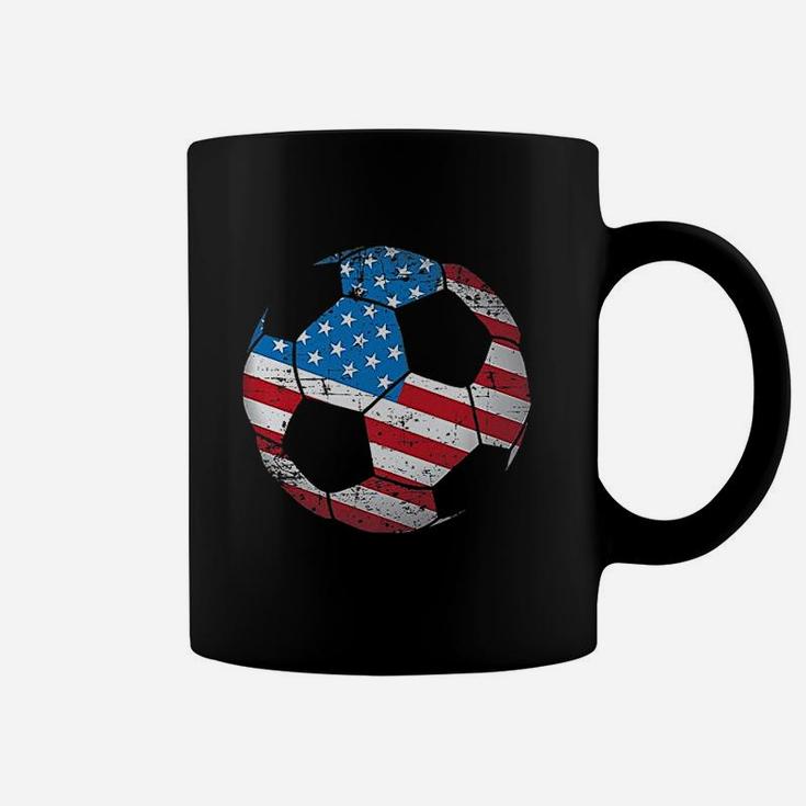 United States Soccer Ball Flag Jersey  Usa Football Coffee Mug
