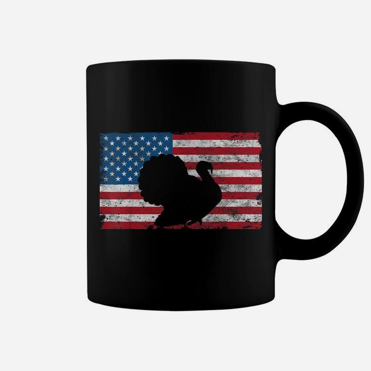 Us America Flag Turkey Day Hunting Thanksgiving Coffee Mug