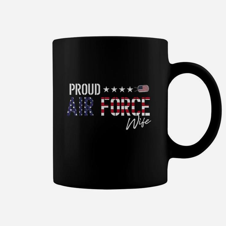 Us Flag Proud Air Force Wife Coffee Mug