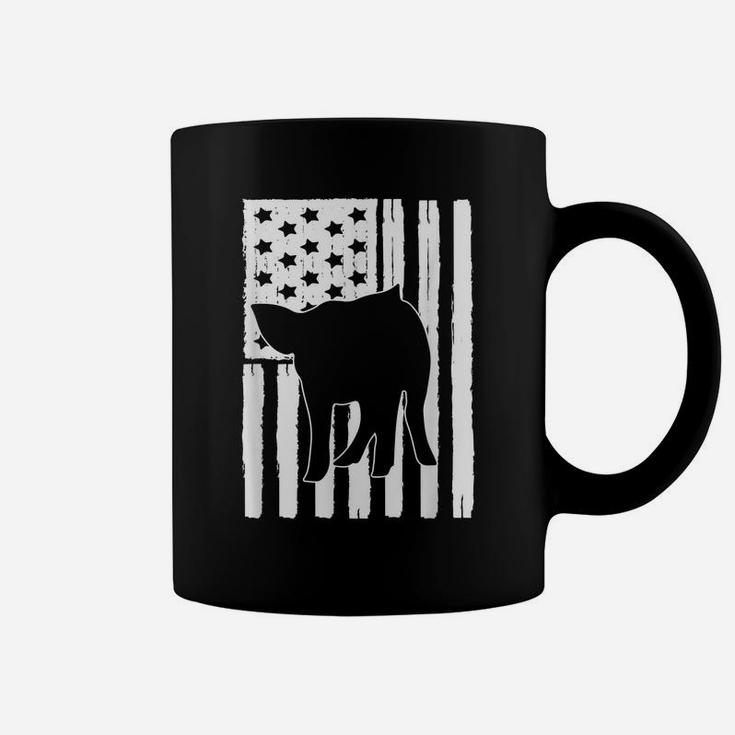Usa American Flag Pig Theme Idea For Farm Animal Lovers Coffee Mug