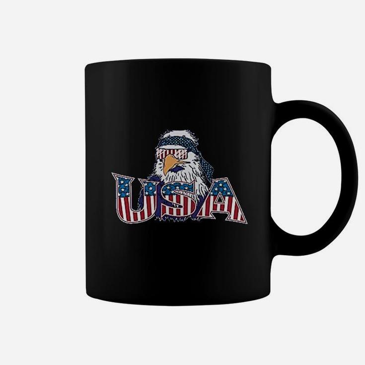 Usa Epic Patriot Bald Eagle 4Th Of July Patriotic Heather Royal Blue Coffee Mug