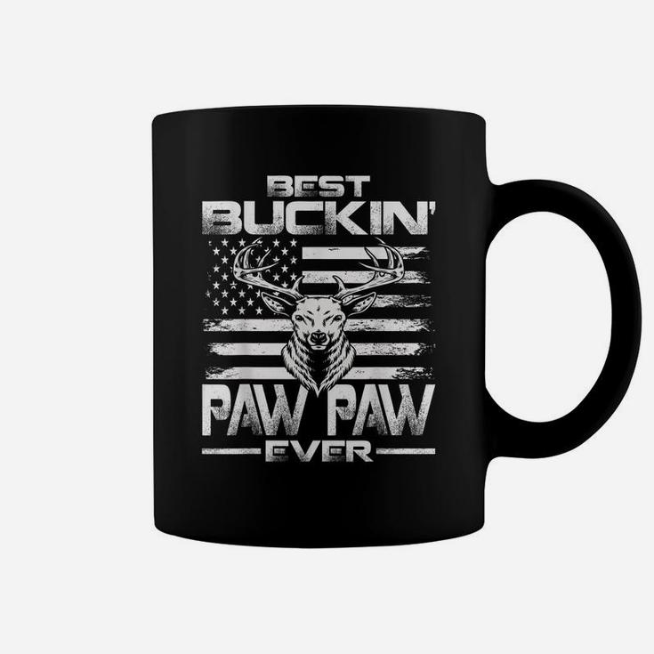 Usa Flag Best Buckin' Paw Paw Ever Deer Hunting Coffee Mug