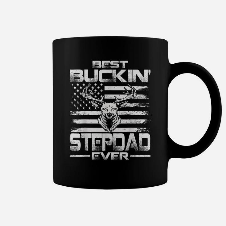 Usa Flag Best Buckin' Stepdad Ever Deer Hunting Coffee Mug