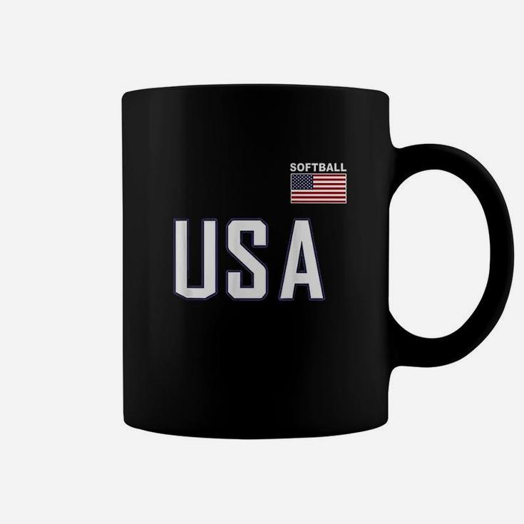 Usa Flag Softball Pocket Team Jersey Gift Top Coffee Mug