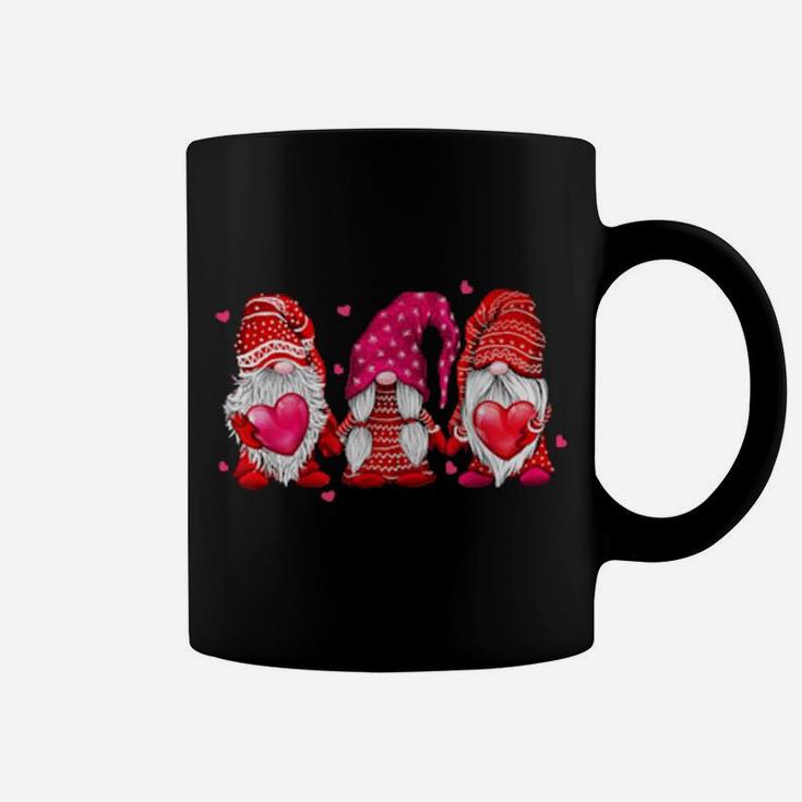 Valentine Gnomes Funny Red Gnomes Holding Valentines Hearts Classic Women Coffee Mug