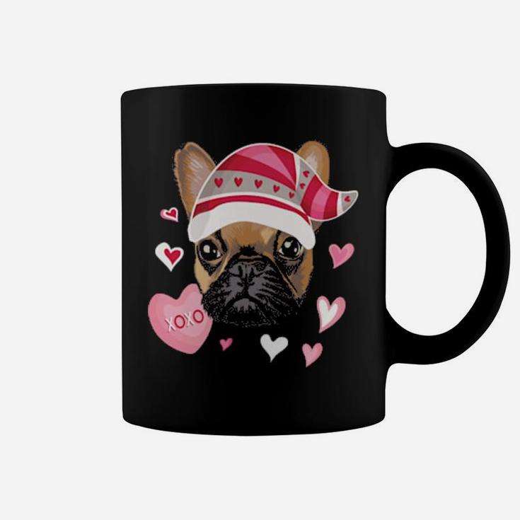 Valentine's Day French Bulldog Gnome Hearts Frenchie Coffee Mug