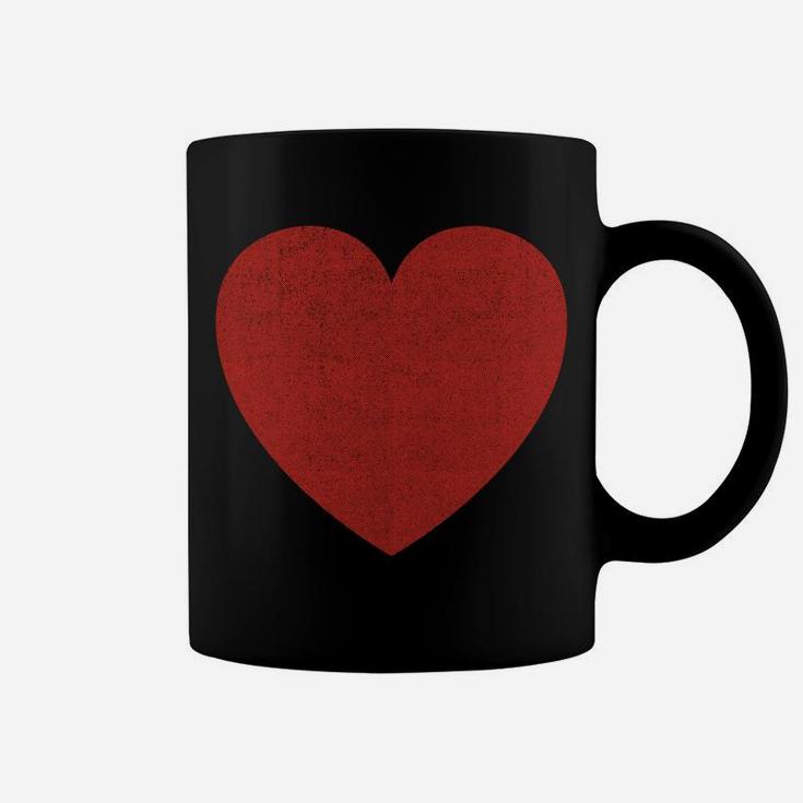 Valentines Day Gift Sweatshirt Distressed Red Heart Vintage Coffee Mug