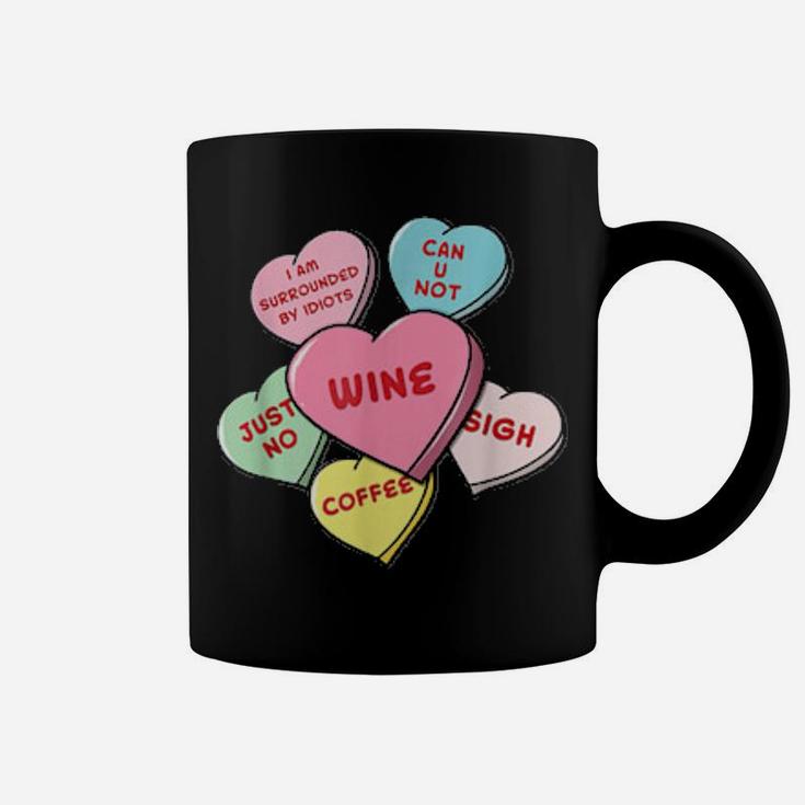 Valentine's Day Hearts With Snarky Messages Coffee Mug