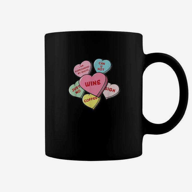 Valentine's Day Hearts With Snarky Messages Coffee Mug