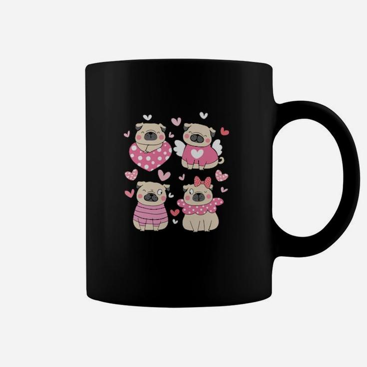 Valentines Day Pug Love Cute Pug Dogs Coffee Mug