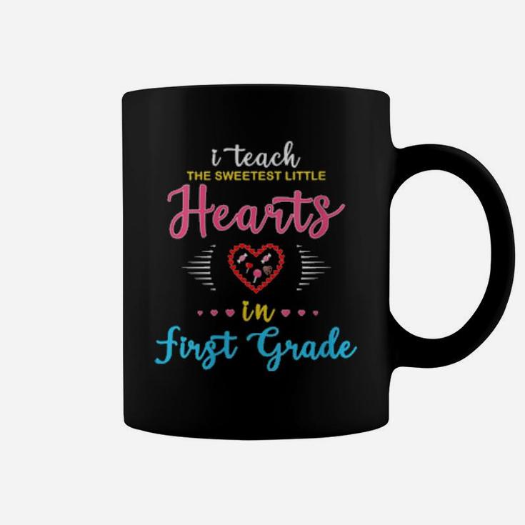 Valentines Day Teacher First 1St Gradecute Hearts Teach Coffee Mug