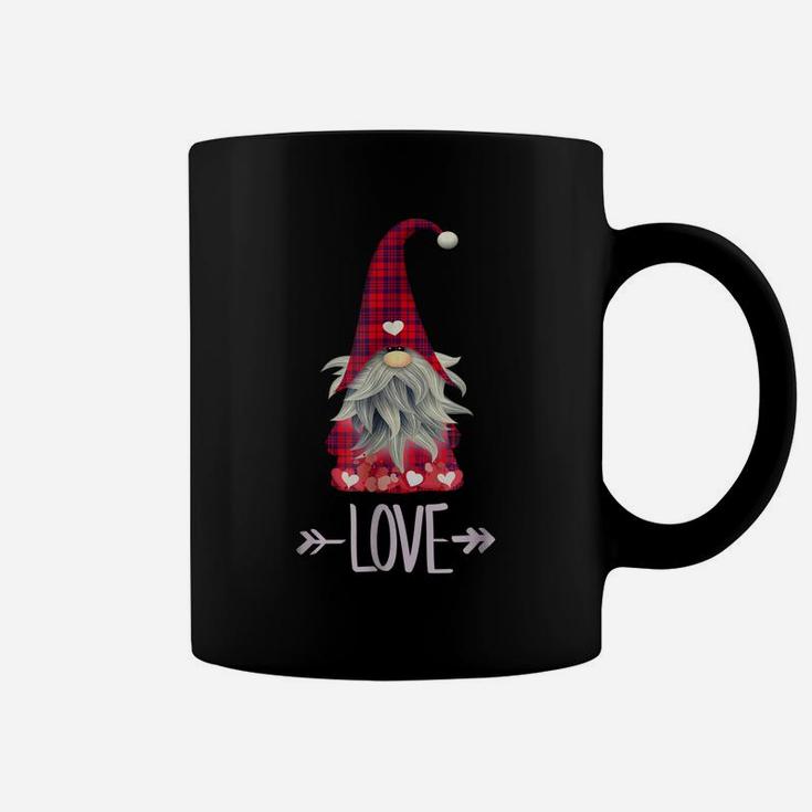 Valentine's Garden Gnome Plaid Shirt - Gnome Pj Shirt Coffee Mug