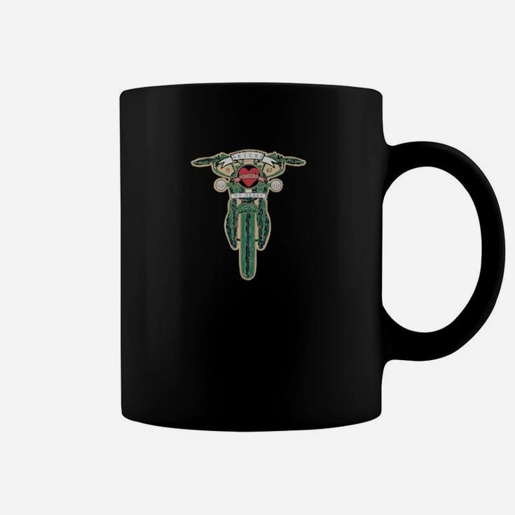 Valentines Heart Love Kick Start Bikers Motorcyle Coffee Mug