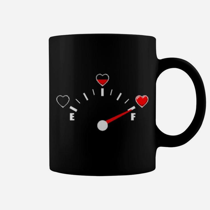 Valentines Pixel Heart Gauge Coffee Mug