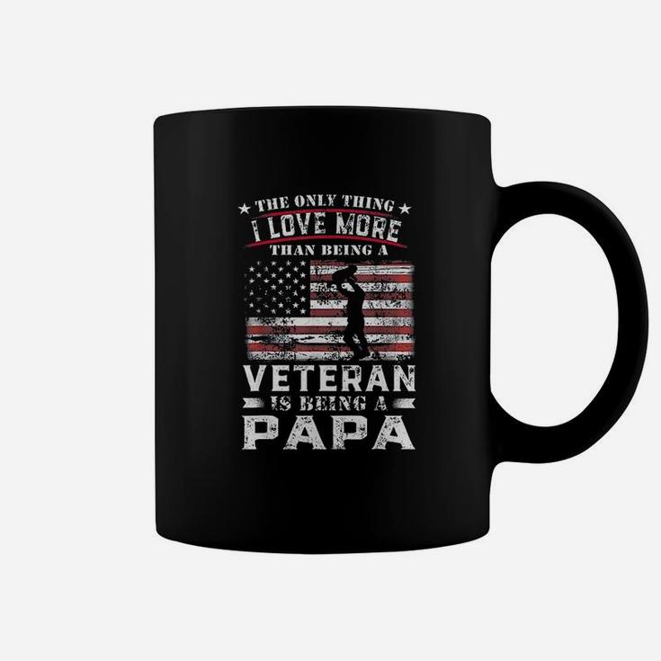Veteran 365 Papa Veteran Fathers Day Gift Men Coffee Mug