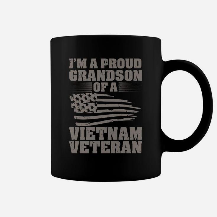 Vietnam Veteran - Proud Grandson Tees Men Kids Boys Gift Coffee Mug