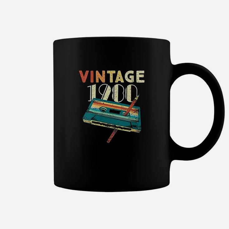 Vintage 1980 Music Cassette 40Th Birthday Gifts 40 Years Old Coffee Mug