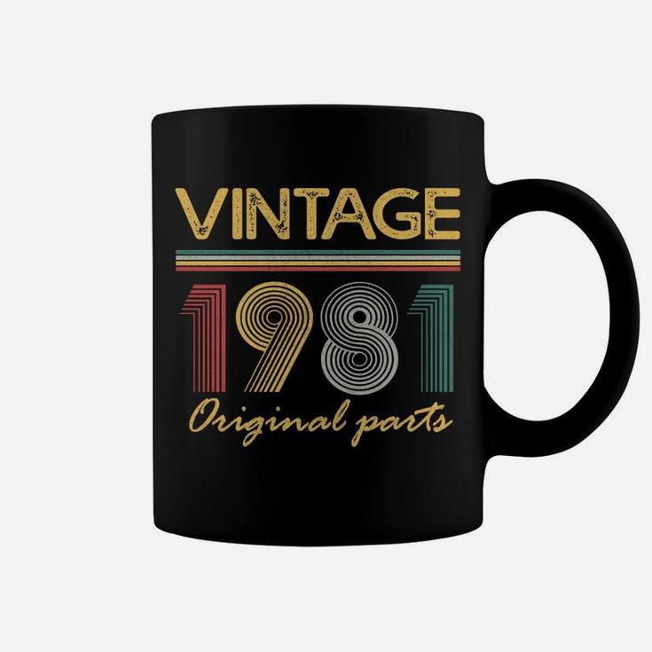 Vintage 1981 Original Parts 40 Years Old Gifts 40Th Birthday Coffee Mug