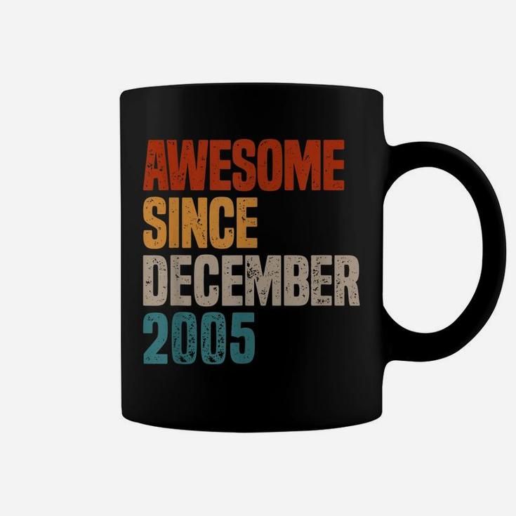 Vintage 2005 Birthday Shirt Born December 2005 16Th Birthday Coffee Mug