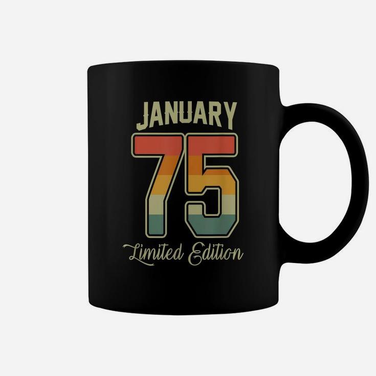 Vintage 45Th Birthday Gift January 1975 Sports Jersey Coffee Mug