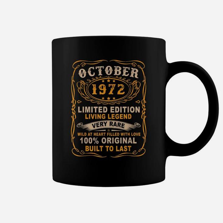 Vintage 49 Years Old October 1972 49Th Birthday Gift Coffee Mug