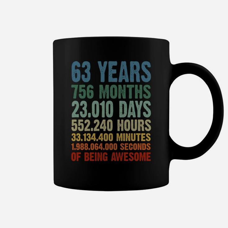 Vintage 63Rd Birthday 63 Years Wedding Anniversary Countdown Sweatshirt Coffee Mug