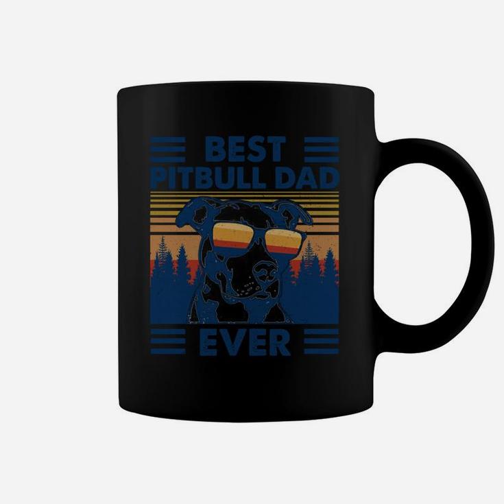 Vintage Best Pitbull Dad Ever Funny Pit Bull Dog Lovers Gift Coffee Mug
