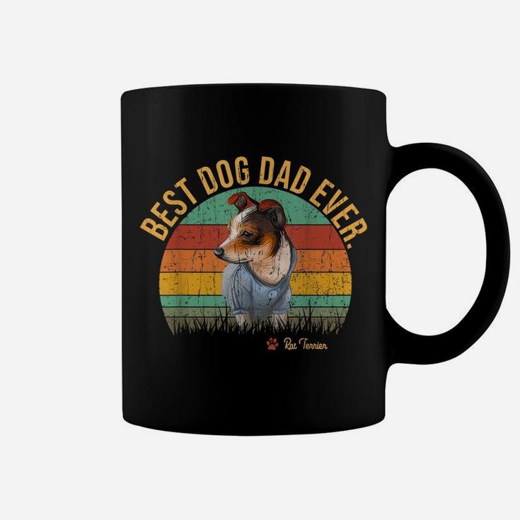 Vintage Best Rat Terrier Dad Ever Father's Day Gift For Dog Coffee Mug