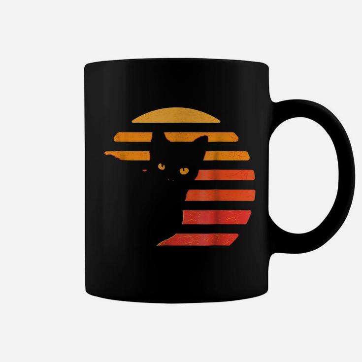 Vintage Black Cat Shirt Cats Lovers Gifts Coffee Mug