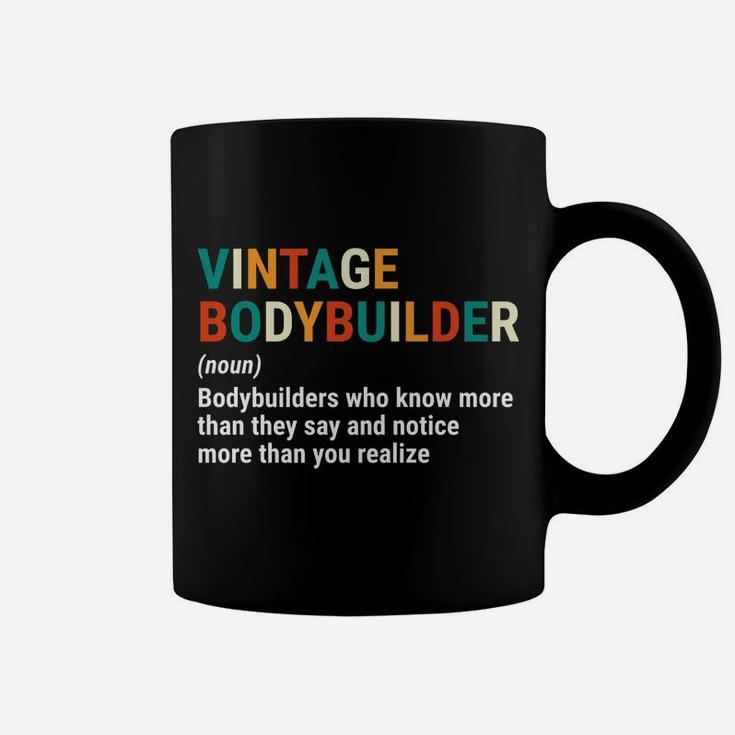Vintage Bodybuilder Definition Noun Funny Gym Workout Coffee Mug
