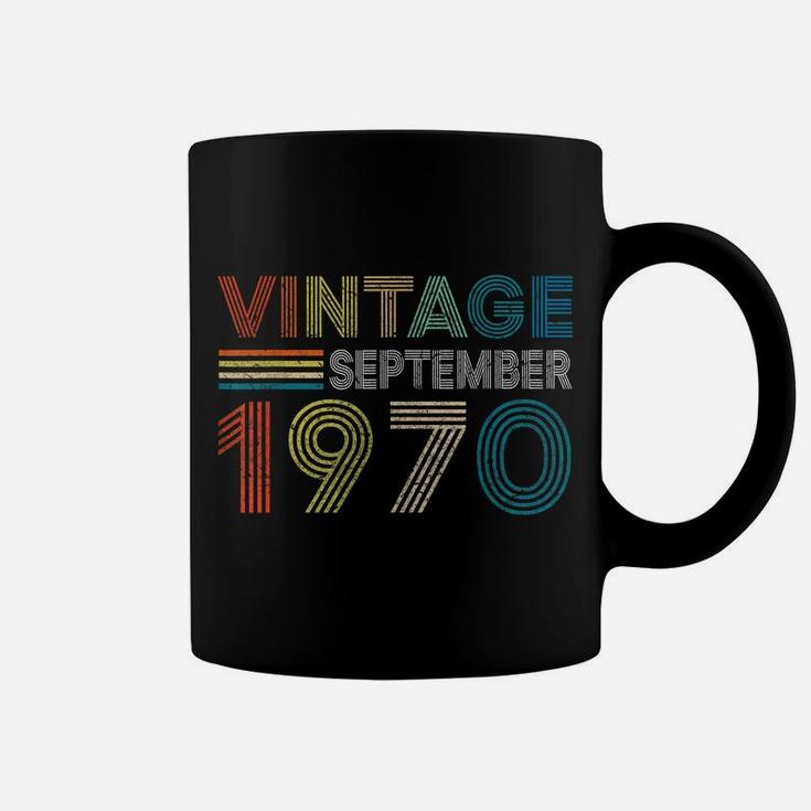 Vintage Born In September 1970 Man Myth Legend 50 Years Old Coffee Mug