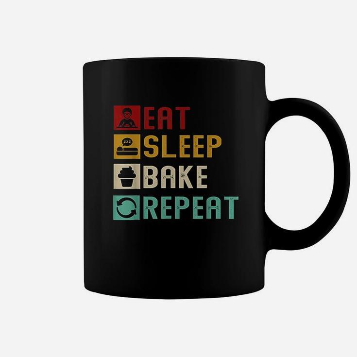 Vintage Eat Sleep Bake Repeat Funny Baking Baker Bakery Gift Coffee Mug