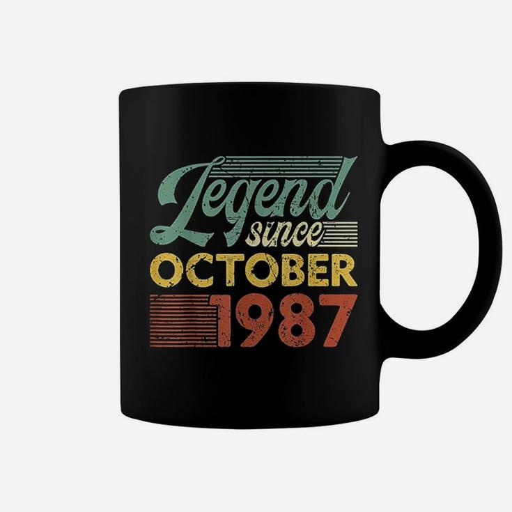 Vintage Legend Since October 1987 Birthday Coffee Mug