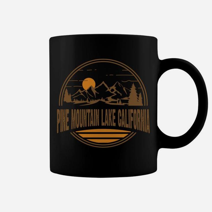 Vintage Pine Mountain Lake California Mountain Hiking Print Coffee Mug