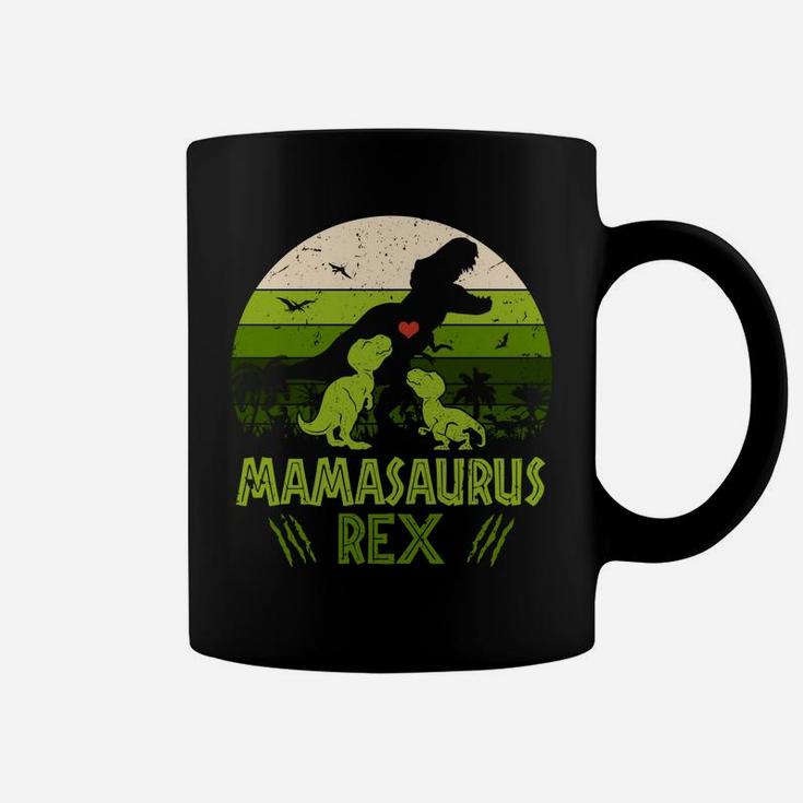 Vintage Retro 2 Kids Mamasaurus Dinosaur Lover Gift Sweatshirt Coffee Mug