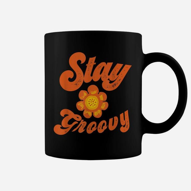 Vintage Retro Boho Stay Groovy Flower Hippie Coffee Mug