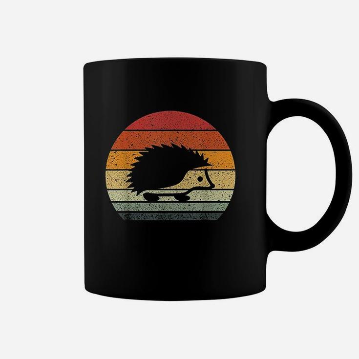 Vintage Retro Sunset Hedgehog Coffee Mug