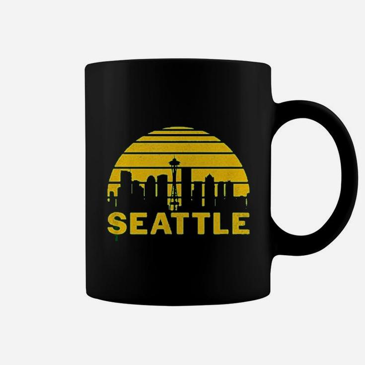 Vintage Seattle Washington Cityscape Retro Coffee Mug