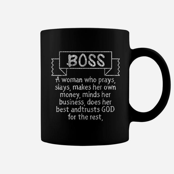 Vintage Woman Boss Definition Lady Appreciation Mom Queen Coffee Mug