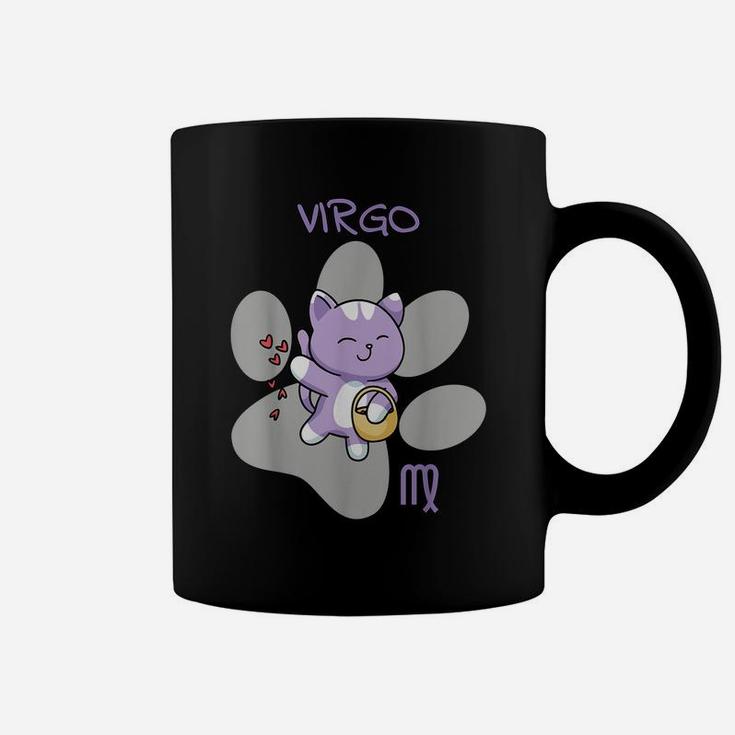 Virgo Zodiac Sign Cat Astrology Funny Kitten Cats Coffee Mug