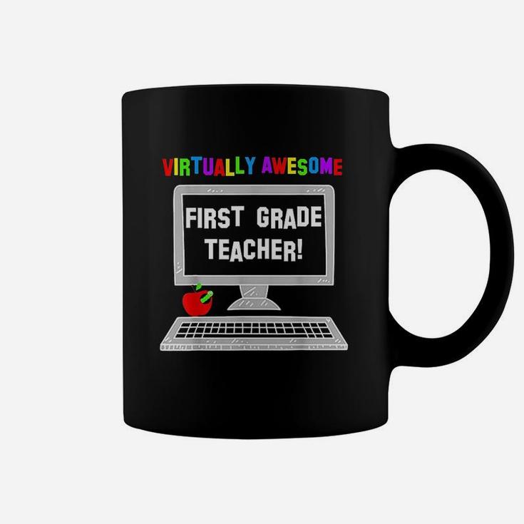 Virtually Awesome First Grade Teacher  Back To School Coffee Mug