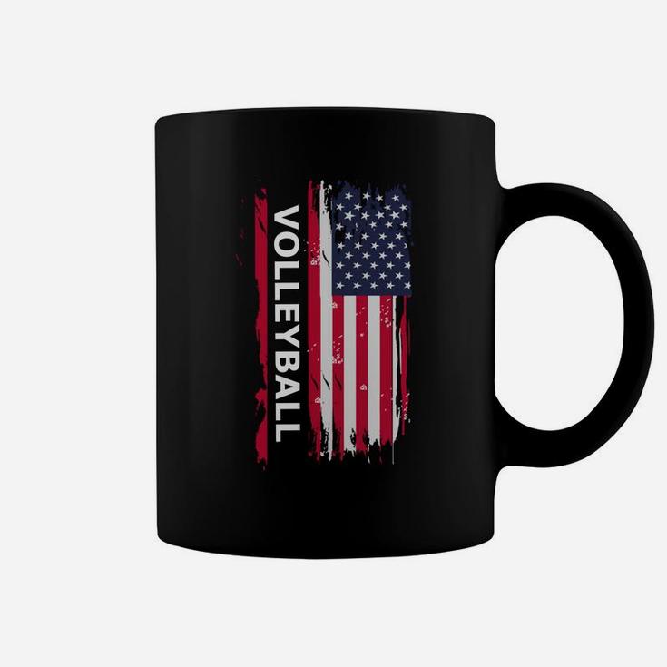 Volleyball Usa Patriotic, Volleyball Players And Coach Gift Coffee Mug