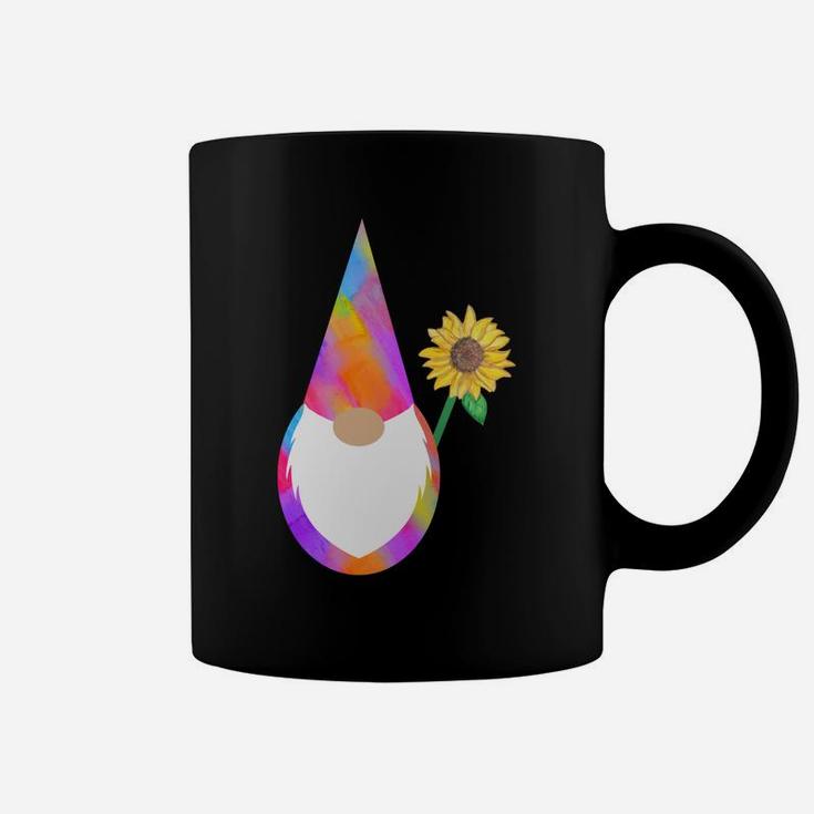 Watercolor Tomte Gnome Boho Hippy Sunflower Tie Dye Sweatshirt Coffee Mug