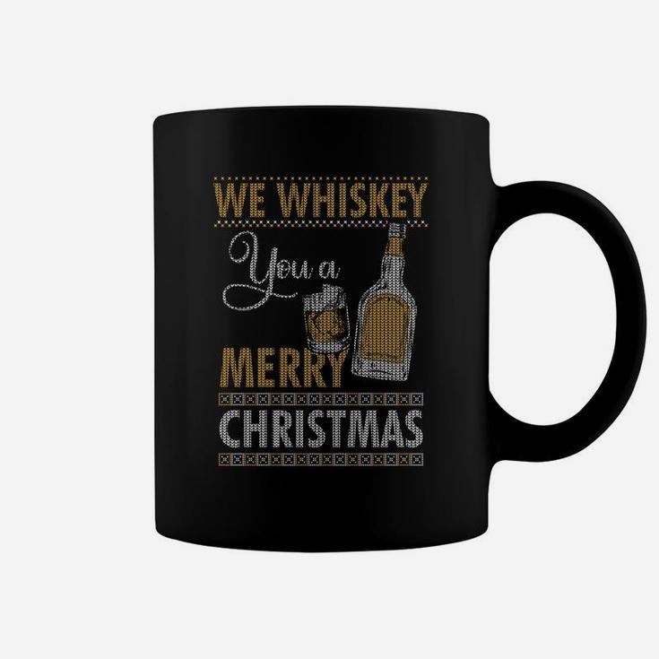 We Whiskey You A Merry Christmas Holiday Xmas Drinking Gift Coffee Mug