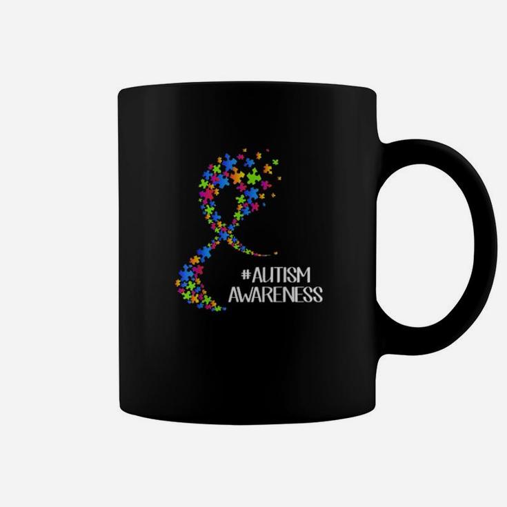 Wear Rainbow Puzzle Ribbon Autism Awareness Coffee Mug