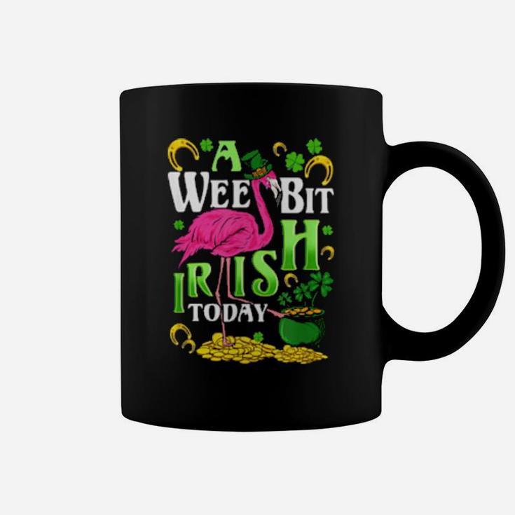 Wee Bit Irish Today Flamingo St Patricks Day Coffee Mug